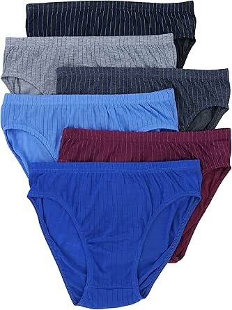 ToBeInStyle Men's Pack of 6 Thick Waistband Knocker Bikini Briefs