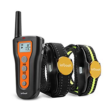 ieGeek Dog Training Collars Remote Shock Collar Up to 1000ft, Upgraded Rechargeable Waterproof Electric Professional Dog E-Collar with Beep, Vibration and Shock for Small Medium Large Dogs