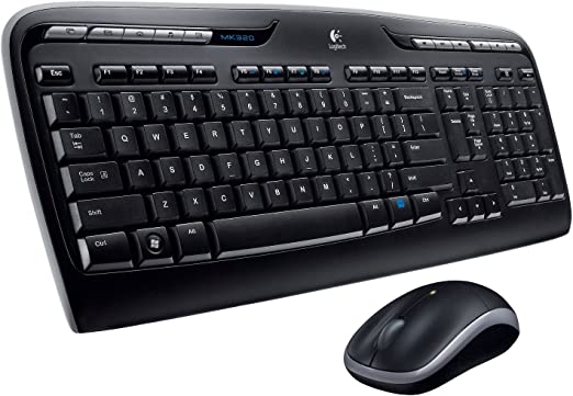 Logitech Wireless Keyboard and Wireless Mouse Combo with NEW Unifiying Receiver Technology and Long-Range 2.4 GHz Connection, Multimedia Hot Keys, Extended Battery Life