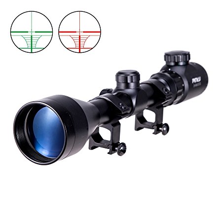 Pinty 3-9x50E Red/Green Mil-dot Illuminated Optics Sight Scope Hunting Rifle Scope