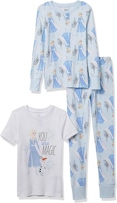 Amazon Essentials Disney | Marvel | Star Wars Babies, Toddlers, and Girls' Pajama Set (Previously Spotted Zebra), Multipacks