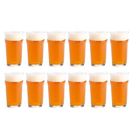 Arc International Luminarc  20 Ounce Nonic Lager Beer Glass, Imperial Pint Glass - Pack of 12