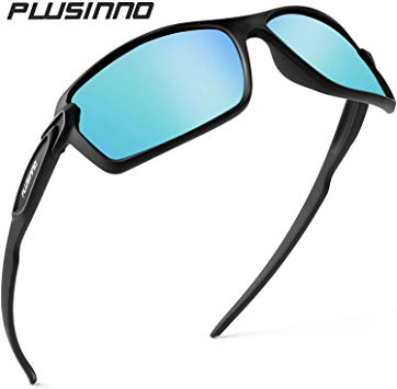 PLUSINNO Polarized Sports Sunglasses for Men Women, Ideal for Fishing Driving Running Cycling and Outdoor Sports, UV400 Protection