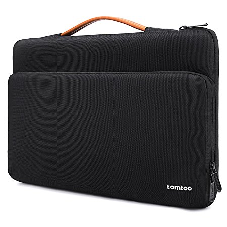Tomtoc 360° Protective Laptop Sleeve for 12.3 Inch Microsoft Surface Pro | 13" New MacBook Pro with USB-C Model A1706 A1708 Touch Bar, Spill-Resistant 11.6 Inch Ultrabook Notebook Tablet Briefcase Cover, Black
