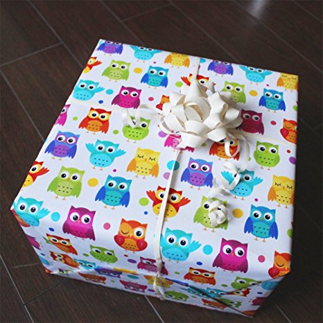 Naughty Owl Happy Birthday Wrapping Paper - 40 ft Roll