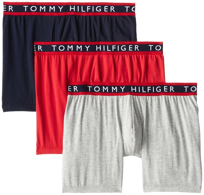 Tommy Hilfiger Men's Underwear 3 Pack Cotton Stretch Boxer Briefs