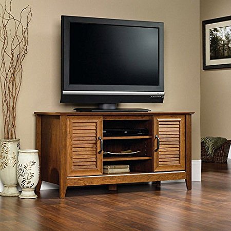 TV Stand Entertainment Media Center Flat Screen Storage Console Wood Furniture