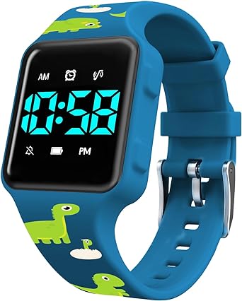 A ALPS Kids Potty Training Watch, Waterproof Digital Rechargeable Watches for Toddler with Countdown/Alarm Clocks/Music and Vibration Reminder, Timer Watch to Remind Children to Go to The Toilet