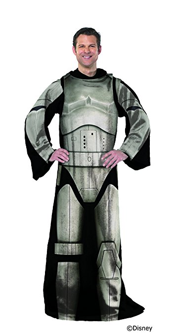 Disney Lucas Films' Star Wars Being Storm Trooper Adult Comfy Throw with Sleeves, 48 by 71"