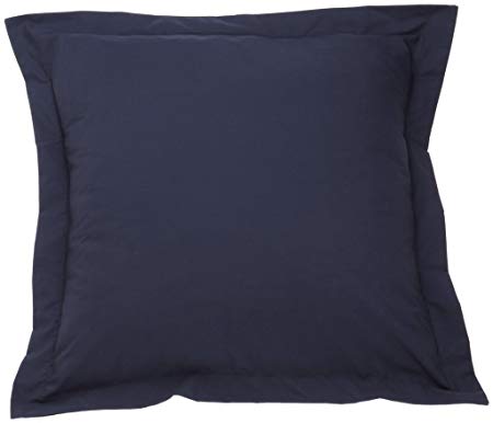 European Square Pillow Shams Navy Blue Solid Premium 600 TC Luxurious & Hypoallergenic European 24" x 24" Pillow Shams Set Of 2, 100% Egyptian Cotton Gorgeous Euro Size Decorative Pillow Covers