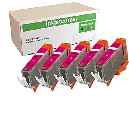 Inkjetcorner 5 pack Magenta Compatible Ink Cartridges Replacement for CLI-226 iX6520 MG5120 MG5220 MG5320 MX882 MX892 MG6120 MG6220 MG8120 MG8220