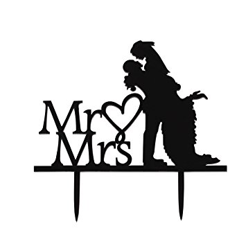 Nymph Code Mrs Mr Love Heart Bride Groom Marriage Cake Topper Funny Photo Props Accessories