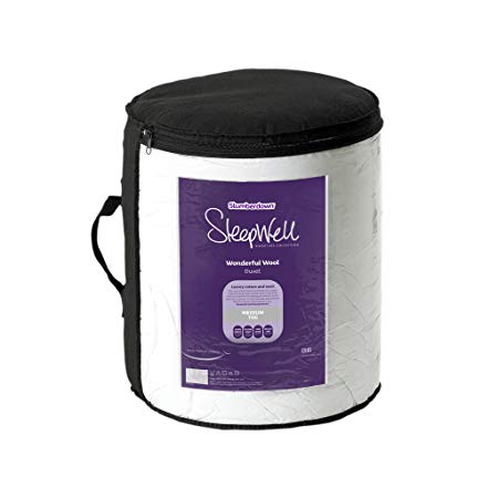 Slumberdown Wonderful Wool Duvet, White, Double