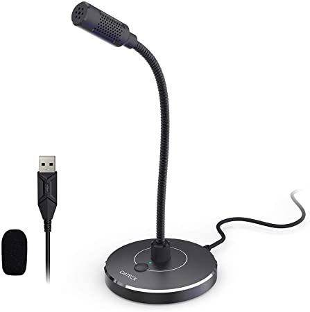 CMTECK USB Computer Microphone G009, Noise-Cancelling Recording Desktop Mic for PC/Laptop for Online Chatting, Home Studio, Podcasting, Gaming, Skype, YouTube with Mute Function(Windows/Mac)