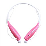 Universal Hv-800 Wireless Music A2dp Stereo Bluetooth Headset Universal Vibration Neckband Style Headset Earphone Headphone for Cellphones Such As Iphone Nokia Htc Samsung Lg Moto Pc Ipad PSP and so on and Enabled Bluetooth Pink