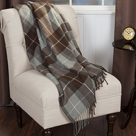 Bedford Home Cashmere Like Blanket Throw, Brown