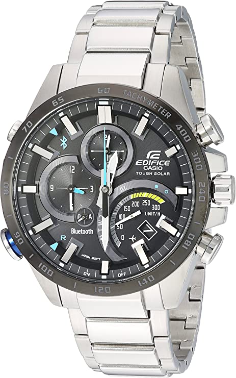 Casio Men's EQB-501XDB-1ACF Edifice Connected Analog Display Quartz Silver Watch, Multi