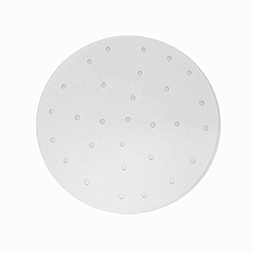 Air Fryer Parchment Paper, Set of 100, 10 inch Air Fryer Liner/Bamboo Steamer Liners/Perforated Parchment Paper for Air Fryer, Steaming Basket and More (6/7/8/9 Inch Available)