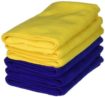 Microtidy Microfiber Towel Set [6-Pack] - Cleaning Clothes for Cars - Best Micro Cloth Towels with Fiber Lint Free that are GUARANTEED FOR LIFE