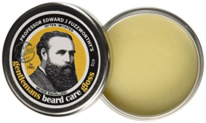 Professor Fuzzworthy Beard Care Balm Gloss FRAGRANCE FREE | All Natural | Chemical Free | Keeps Beard Soft and Manageable | Handmade in Tasmania Australia - 1.3 Oz