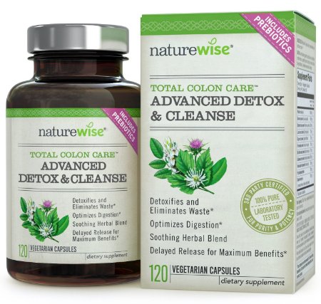 Total Colon Care Advanced Detox and Cleanse with Digestive Enzymes for Colon Health and Weight Loss 30 to 60-Day Supply 120 Caps