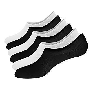 No Show Socks for Men 6 Pack Casual Cotton Thin Low Cut Flat Boat Liners Sneakers Loafers Invisible Sock Non Slip