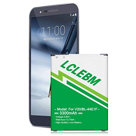 LCLEBM LG Stylo 3 Plus Battery 3300mAh Li-ion Replacement Battery for LG Stylo 3 Plus TP450 MP450 Cellphone/LG BL-44E1F Battery Spare LG Stylo 3 Plus Rechargeable Battery [24 Months Warranty]