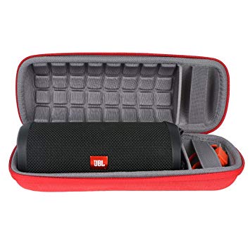 co2crea Hard Carrying Travel Case for JBL Flip 3 4 Waterproof Portable Bluetooth Speaker, Red