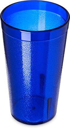 Carlisle 5212-8147 BPA Free Plastic Stackable Tumbler, 12 oz., Royal Blue (Pack of 6)