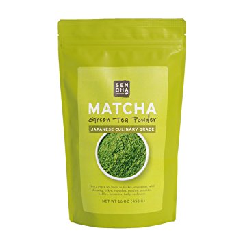 Sencha Naturals Culinary Grade, Organic Matcha Powder, 16 Ounce