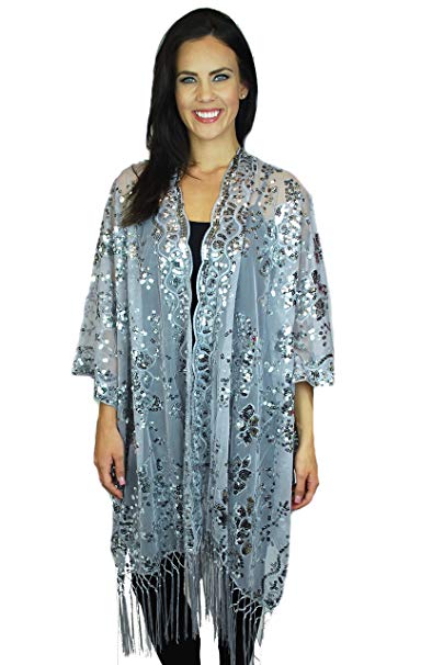 Love My Seamless Mother of The Bride Beaded Evening Fashion Shawl Top Jacket Poncho Cover