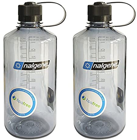 Nalgene Set of 2 Narrow Mouth Water Bottles 32oz