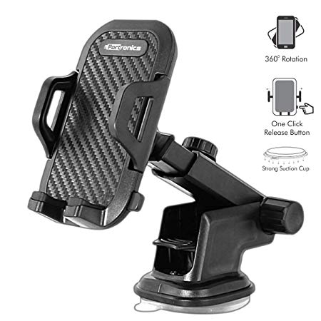 Portronics Clamp M POR-116 Car Mobile Holder (Black)