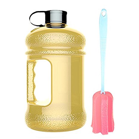 2.2 Litre(74OZ) Sport Water Bottle Water Jug - Portable Drinking Bottle Durable & Extra Strong - BPA Free, Stainless Steel Cap with Silicon Seal - Ideal for: Gym, Dieting, Bodybuilding, Outdoor Sports