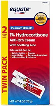 Equate TWINPACK 1% Hydrocortisone Anti-itch Cream Compare to Maximum Strength Cortisone