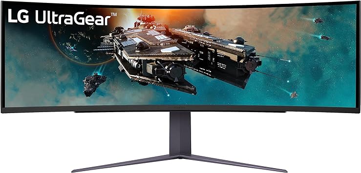 LG UltraGear Curved Gaming Monitor 49GR85DC, 49 inch, 1440p, 240Hz, 1ms GtG, VA Display, HDR 10, AMD FreeSync compatible, Smart Energy Saving, Displayport, HDMI