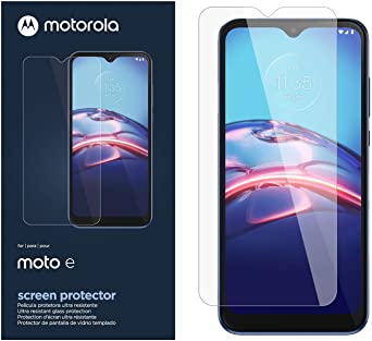 Motorola Essentials Moto E (2020) Screen Protector- Strong Tempered Glass with Antimicrobial treatment for total screen protection and freshness