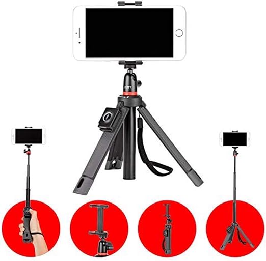 JOBY JB01550-BWW TelePod Mobile Tripod for Smartphone and Camera - Bluetooth Remote, Monopod, Selfie Stick, Vlogging, iPhone, Mirrorless, 360, Action Camera, Lights