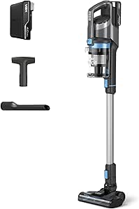 Vax Pace Plus Cordless Stick Vacuum Cleaner, Lightweight with Up to 40min Runtime, High Performance Vacuum Cleaner with Crevice Tool & Stair Tool Included, CLSV-PAKA, ‎Grey/Blue