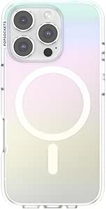 PopSockets iPhone 16 Pro Case Compatible with MagSafe, Phone Case for iPhone 16 Pro, Wireless Charging Compatible, Case Only - Shimmer