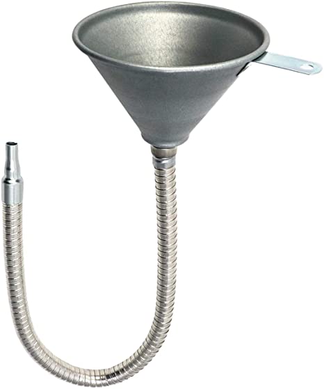 QWORK Steel Bendable Universal Spout Funnel with Filter for All Oils,Water, Diesel Fuel and Other Liquids