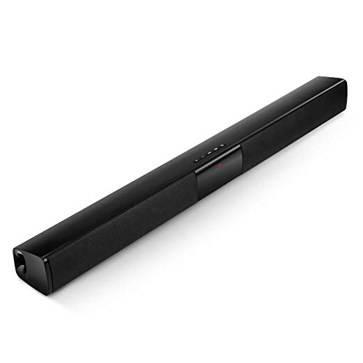 Bluetooth Soundbar with Subwoofer, Robolife Wired and Wireless Portable 2.0 Channel 20W Sound Bar Speaker for TV, PC, Cellphone, 21-inch