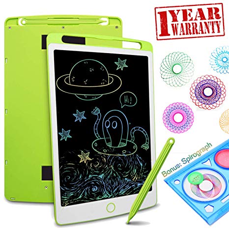 LCD Writing Tablet Drawing Board - 8.5 Inch Colorful Screen Electronic Writing Doodle Pad Children Preschool Learning Educational Handwriting Pad for Note Memo Boy Girl Toy Gift (8.5inch, Green)