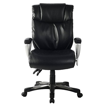 VIVA OFFICE High Back Bonded Leather Executive Chair with Adjustable Backrest and Armrest