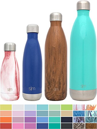 Simple Modern 500ml Wave Water Bottle - Vacuum Insulated Double-Walled 18/8 Stainless Steel Hydro Camelbak Swell Flask - Pacific Blue