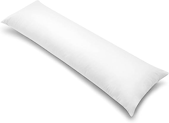 EGYPTO Living Orthopaedic 6ft Bolster Pillow (19”x72”) – Soft & Breathable Full Body pillow with White Pillowcase