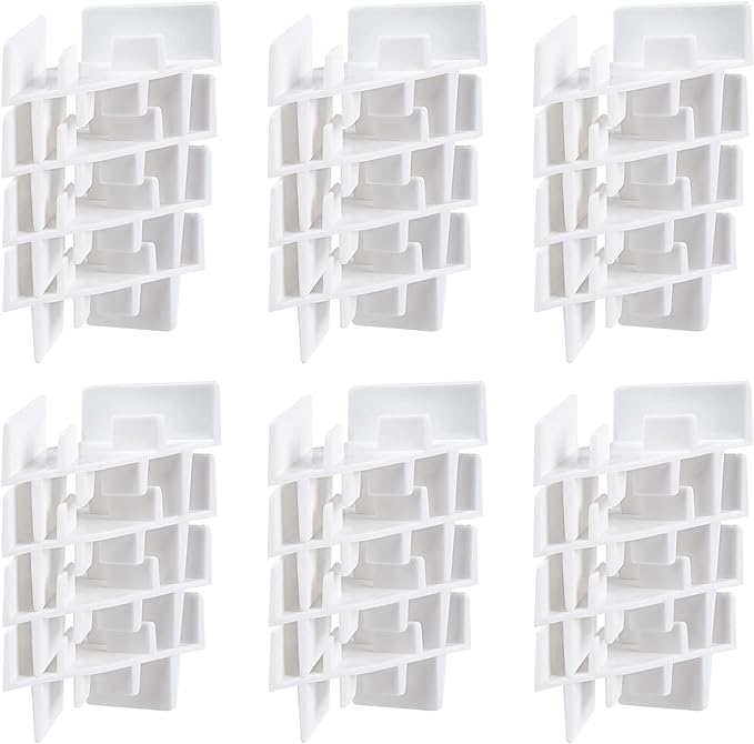 24 Pcs Tray Stackers Sets for Harvest Right Freeze Dryer Accessories Cabinet Pantry Stackable Trays Organizer Storage Stacking Holder Rack Kitchen Countertop for Canteens Fast Food Restaurants