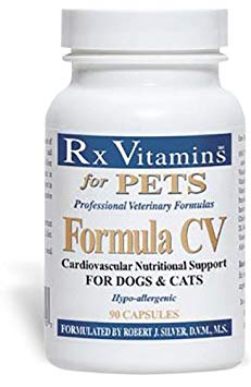 Rx Vitamins for Pets Formula CV for Dogs & Cats - Cardiovascular Nutritional Support - Hypoallergenic Veterinary Formula - 90 Capsules