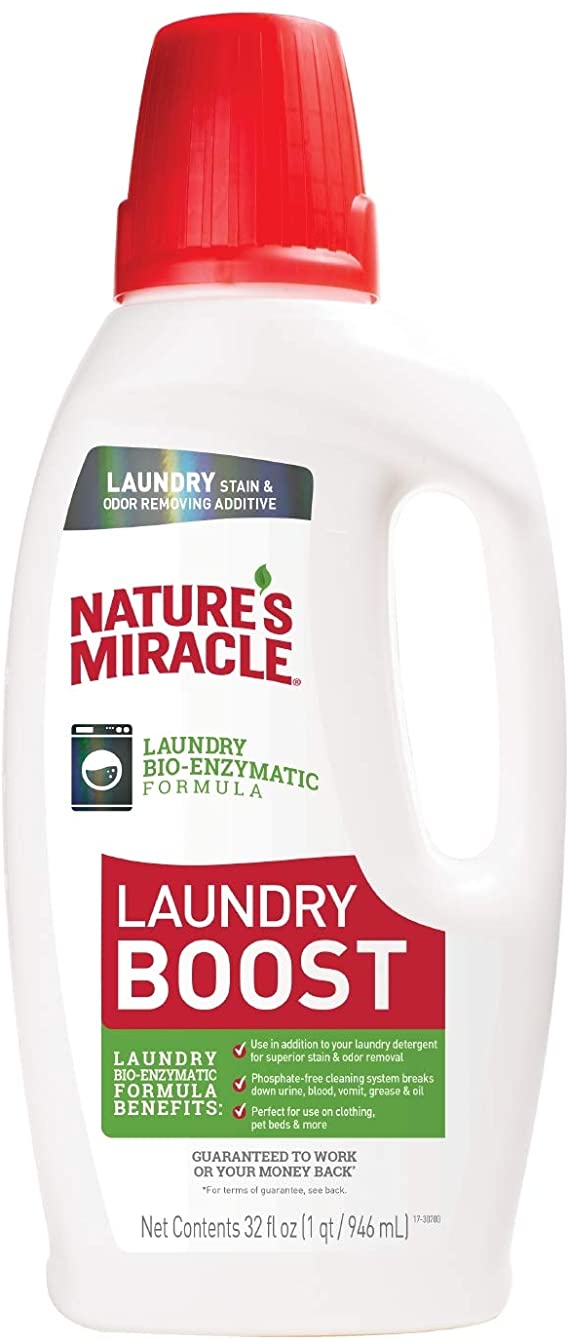 Nature's Miracle Laundry Boost, Laundry Bio-Enzymatic Formula, Breaks Down Urine, Blood, Vomit, Grease and Oil
