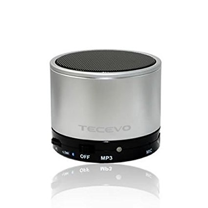 TECEVO S10 Portable Bluetooth Speaker With Handsfree, Built in TF Card (MicroSD) Reader, AUX In Port, 3W RMS Vibration Mini Stereo Speaker With Deep Bass